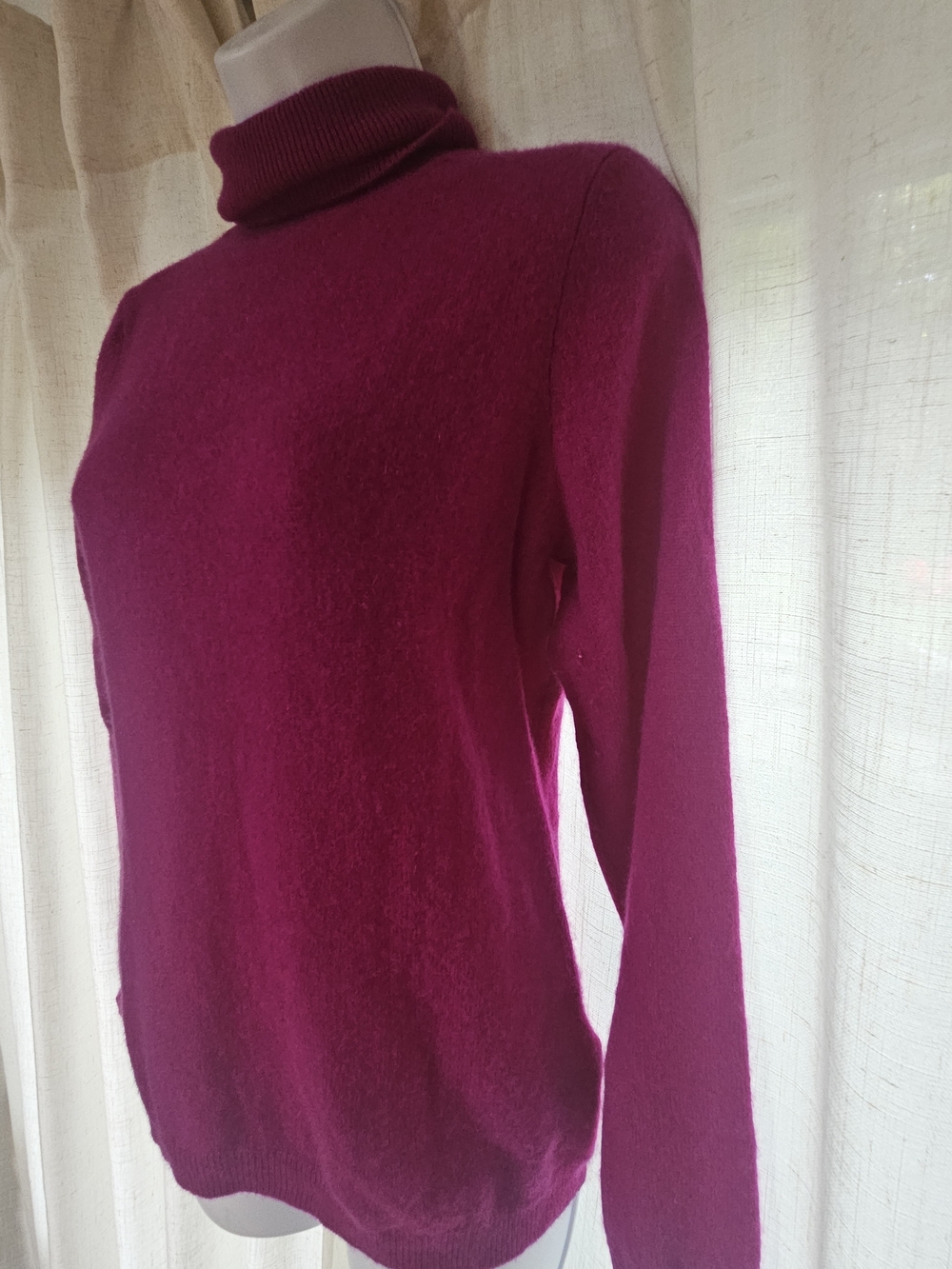 100% Cashmere Charter Club Turtleneck in Magenta